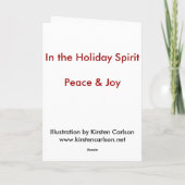 Frieden und Freude Feiertagskarte (Rückseite)