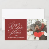 FRIEDEN UND FREUDE | FERIENFOTOKARTE FEIERTAGSKARTE (Vorne/Hinten)