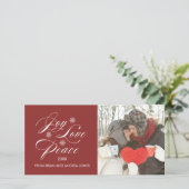 FRIEDEN UND FREUDE | FERIENFOTOKARTE FEIERTAGSKARTE (Stehend Vorderseite)