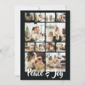 Frieden und Freude Foto Weihnachten Personalisiert (Vorderseite)