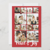 Frieden und Freude Foto Weihnachten Personalisiert (Vorderseite)