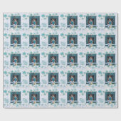 Frieden und Freude im Blau mit Ihrem Foto Geschenkpapier (Flach)