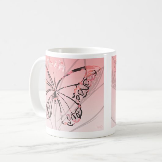 Frieden und Freude Kaffeetasse (Vorderseite Links)