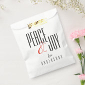 Frieden und Freude Minimalistische Schwarz-weiße W Geschenktütchen (Versiegelt)