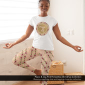 Frieden und Freude Rosa und Gold Weihnachten T-Shirt