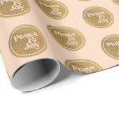 Frieden und Freude, Rosa und Gold Weihnachtsfeiert Geschenkpapier (Rolleneckpunkt)