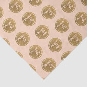 Frieden und Freude, Rosa und Gold Weihnachtsfeiert Seidenpapier (Ausschnitt)