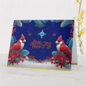 Frieden und Freude Segnungen zu Weihnachten Karte (Gelbe Blume)