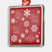 Frieden und Freude Silbernes Ornament (Links)