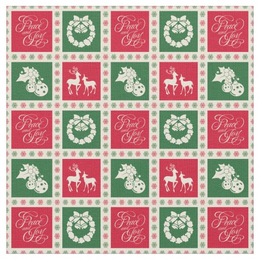 Frieden und Freude Stoff (Nahaufnahme)