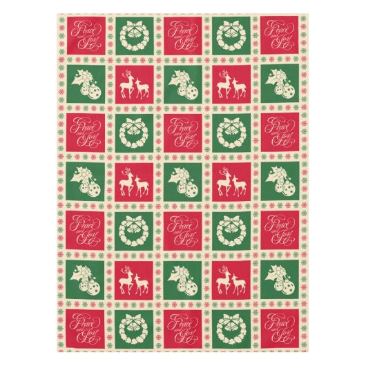 Frieden und Freude Tischdecke (Vorderseite)