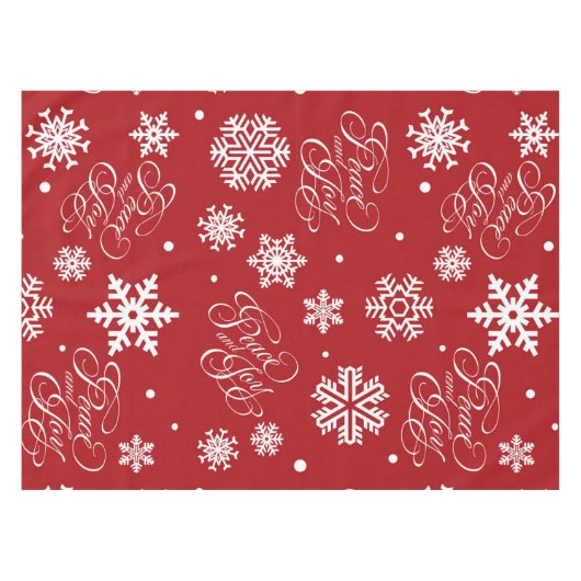 Frieden und Freude Tischdecke (Vorderseite (Horizontal))