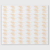 Frieden und Freude Typografie Moderne Weihnachten Geschenkpapier (Flach)