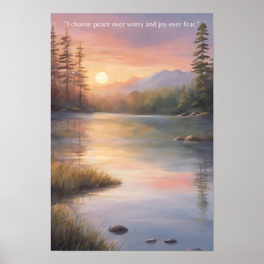 Frieden und Freude vereinbaren Poster (Vorne)