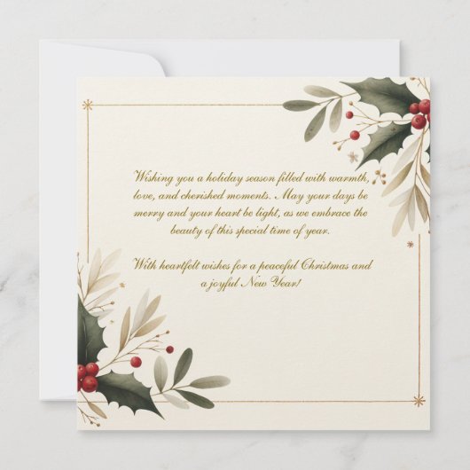 Frieden und Freude Weihnachten (Rückseite)