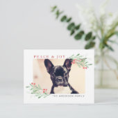 Frieden und Freude Weihnachten PostCard Postkarte (Stehend Vorderseite)