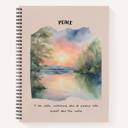 Frieden und friedliche Bekräftigung Notizblock (Vorderseite)