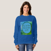 Frieden und Gerechtigkeit, Ernährung und Unterkunf Sweatshirt (Vorne ganz)