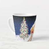 Frieden und guter Wille. Weihnachtsfeiertag-Tasse Milchtasse (Linke Ecke)