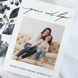 Frieden und Hoffnung Blauer botanischer Urlaub Einladung