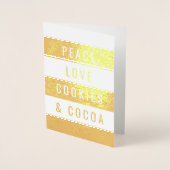 Frieden und Kakao Folienkarte (Vorderseite)