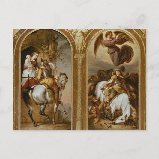 Frieden und Krieg Postkarte (Vorderseite)