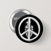 Frieden und Krieg (weiß) Button (Vorne & Hinten)