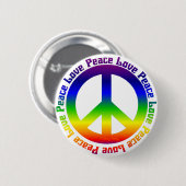 Frieden und Liebe allumherum Button (Vorne & Hinten)