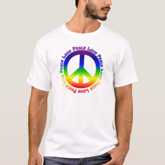Frieden und Liebe allumherum T-Shirt