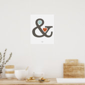 Frieden und Liebe (Ampersand-Serie) Poster (Küche)