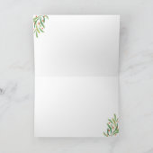 Frieden und Liebe | Aquarellmistletoe Feiertagskarte (Innenseite)