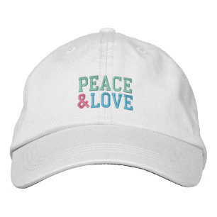 FRIEDEN UND LIEBE BESTICKTE KAPPE