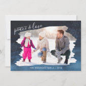 Frieden und Liebe | Brush Foto Rahmen Weihnachten (Vorderseite)