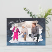 Frieden und Liebe | Brush Foto Rahmen Weihnachten (Stehend Vorderseite)