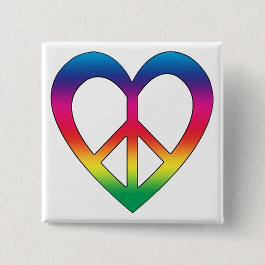 Frieden und Liebe Button (Vorderseite)