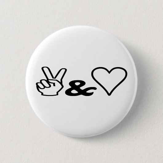 Frieden und Liebe Button (Vorderseite)