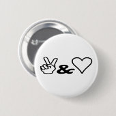 Frieden und Liebe Button (Vorne & Hinten)