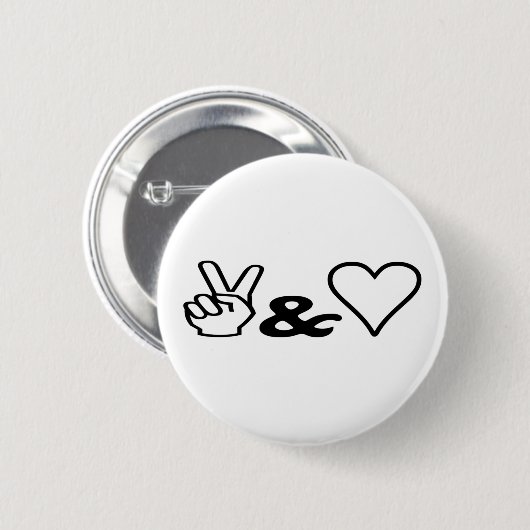 Frieden und Liebe Button (Vorne & Hinten)