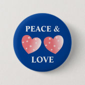 Frieden und Liebe Button (Vorderseite)
