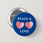Frieden und Liebe Button (Vorne & Hinten)