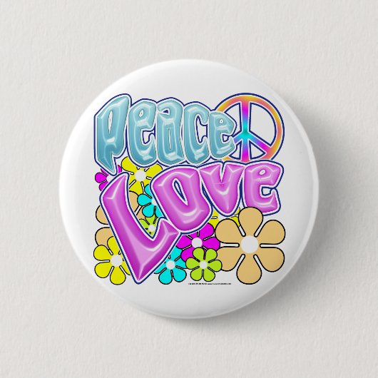 Frieden und Liebe Button (Vorderseite)