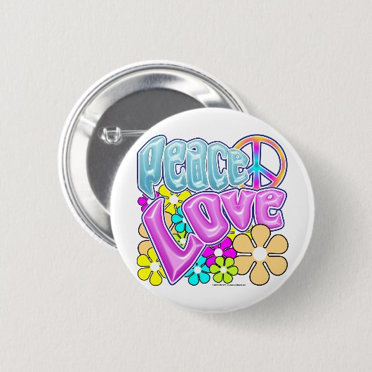 Frieden und Liebe Button (Vorne & Hinten)