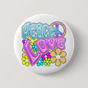 Frieden und Liebe Button