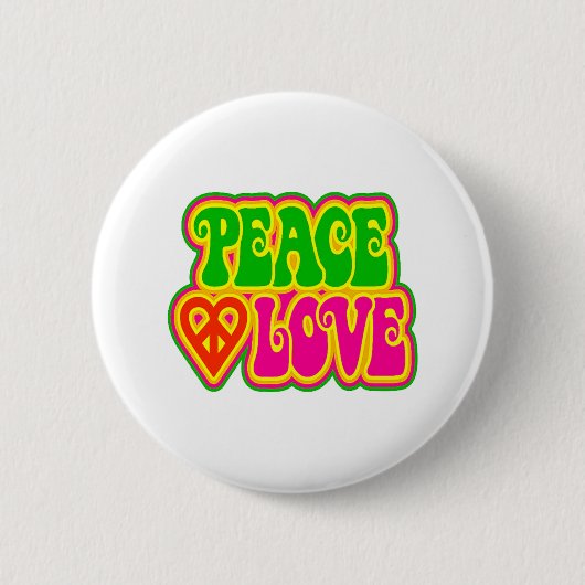 Frieden und Liebe Button (Vorderseite)