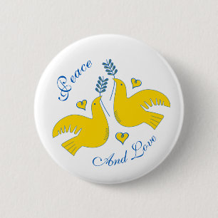 Frieden und Liebe Button