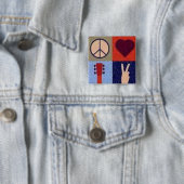 Frieden und Liebe Button (Beispiel)