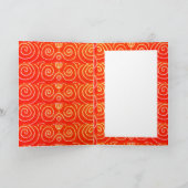 Frieden und Liebe Daisy Hippie Boho Original Gruß Karte (Innenseite)