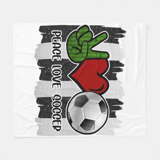 Frieden und Liebe Fleecedecke (Vorderseite (Horizontal))