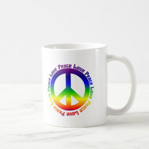 Frieden und Liebe ganz herum Kaffeetasse