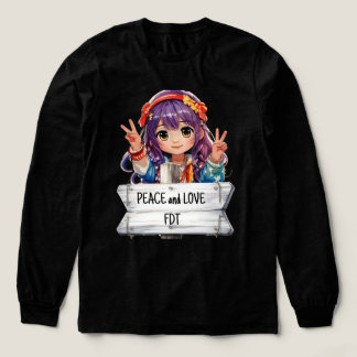 Frieden und Liebe gegen Trump Merch Tri-Blend Shirt